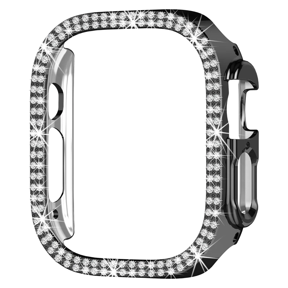Diamond Hard Cover for Apple Watch – Elegant Protective Bumper Frame