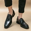 2024 Luxury Brand Black and White Color Block Casual Men's Skating Classic Style Thick Bottom High Quality Indian Leather Shoes 5