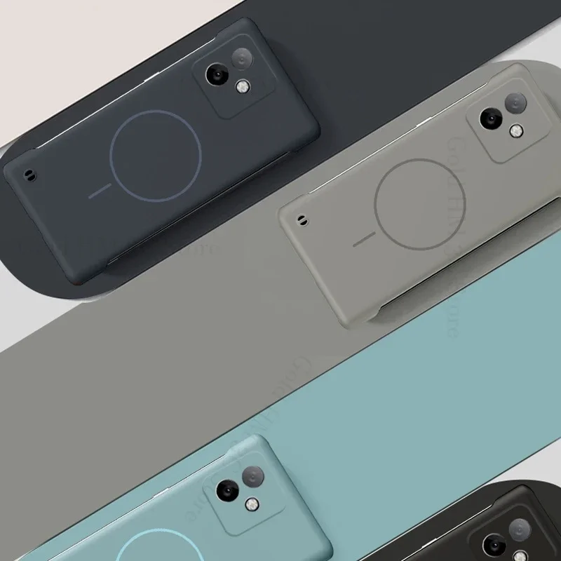 Magsafe Frameless Tough Case - Power Skin Feel, Wireless Charging Borderless Cover