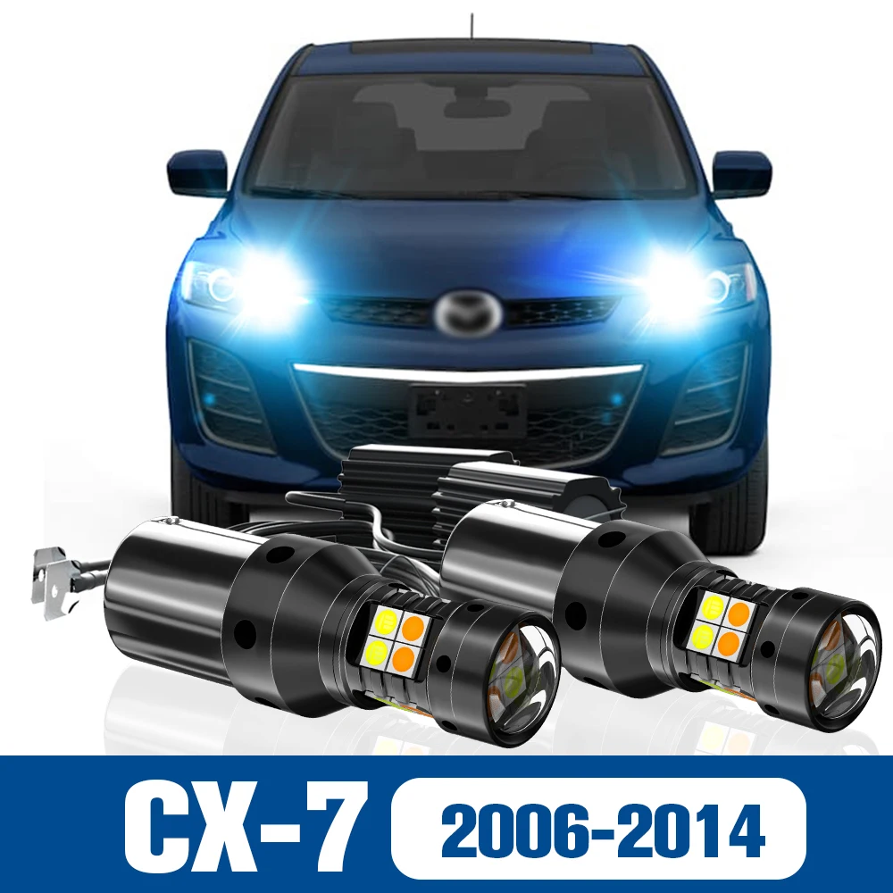 

2x LED Dual Mode Turn Signal+Daytime Running Light DRL Accessories Canbus For Mazda CX-7 CX7 2006-2014 2008 2009 2010 2011 2012