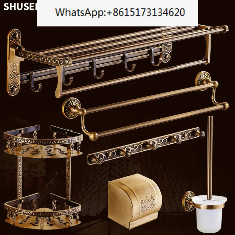 

Gold Bathroom Hardware Accessories Set, Towel Ring and Robe Hook,Toilet Paper Holder Towel Bar Toliet Brush Holder