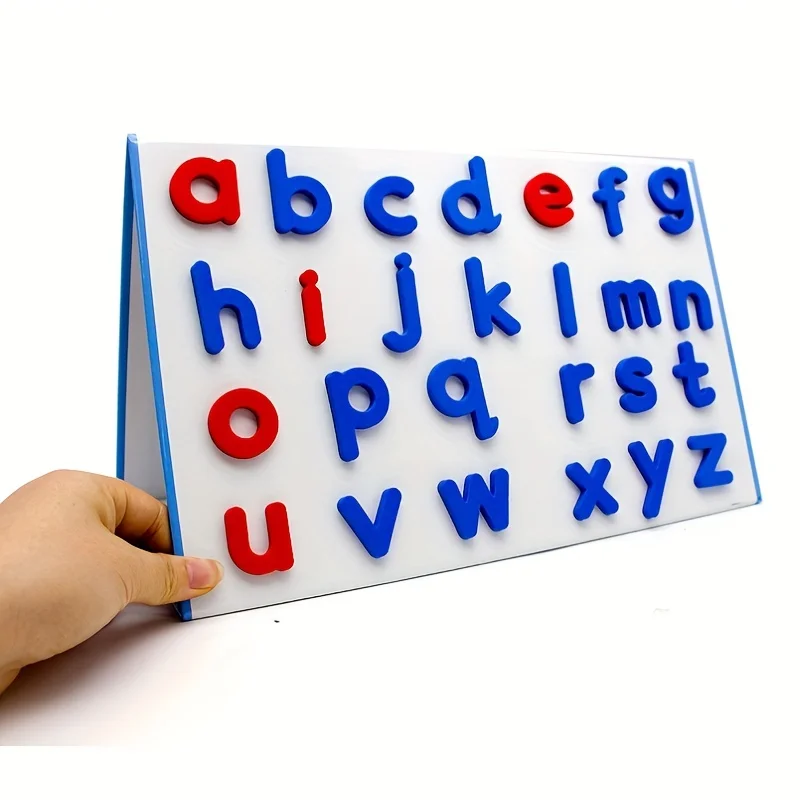 Red & Blue English Letter Magnetic Stickers Number Refrigerator Magnetic Stickers Alphabet Spelling Educational Kids Toys 5