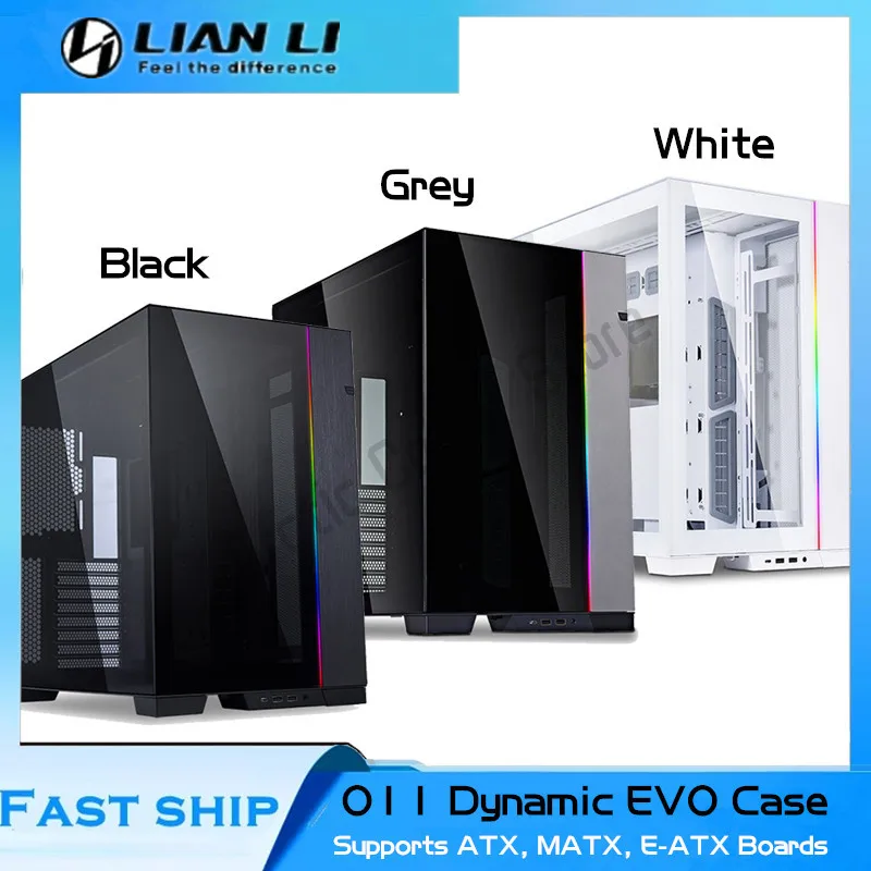Lian Li O11 Dynamic Evo Computer Case, Pc Gaming Cabinet Supporta Atx, Matx, E-Atx Schede Nero/Bianco/Grigio