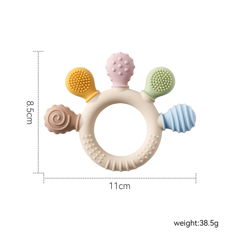 1PC Silicone Baby Teether Anxiety Teething Toys 0 12 Months Chew Beads Sensory Gum Relief Soother Baby 0 12 Months Toys Gifts
