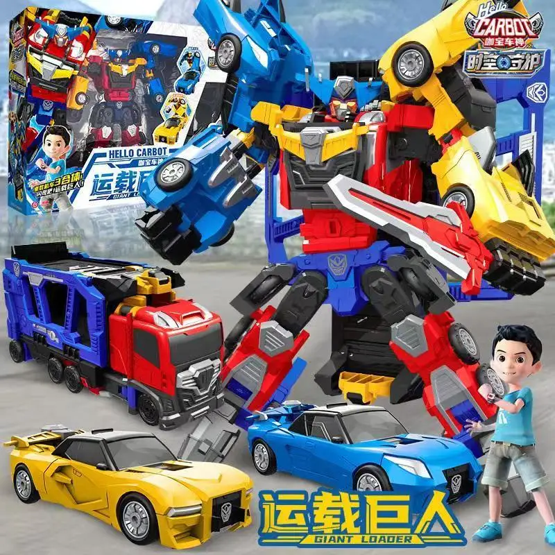 

Hello Carbot GIANT LOAOER Transformation Robot Anime Action Figures 3 In 1 Cars Combination Model Sets Boy Kids Toys Gift 헬로카봇