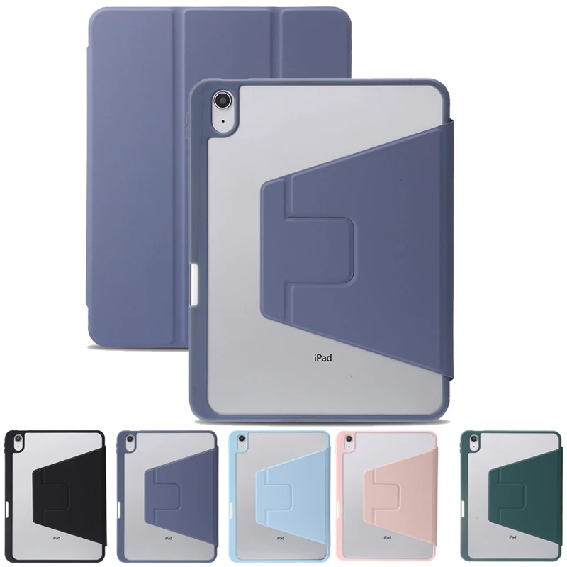 Custodia Per Ipad 10Th 10 Generation 2022 Con Portapenne Flip Stand Trasparente Hard Pc Back Per Apple Ipad 10 9 10.9 2022 Case