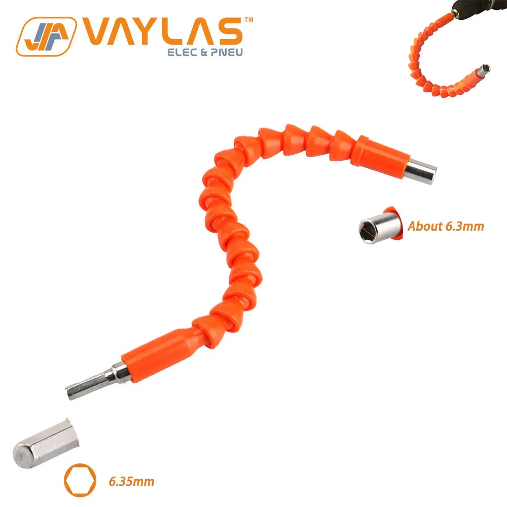 

1/4" Hex Shank Connect Link 300mm Long Orange Flexible Shaft Bits Extention Screwdriver Bit Holder Electronics Drill