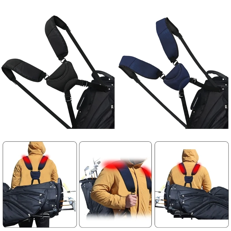 

Golf Bag Shoulder Strap Replacement Backpack Carrying Strap Adjustable Padded