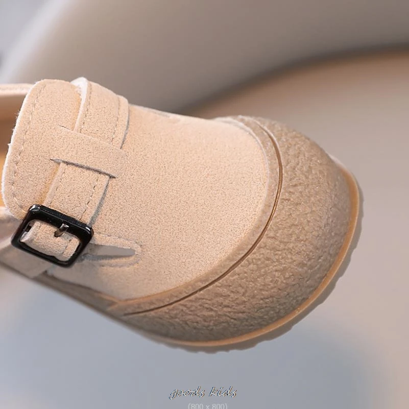Baby Shoes Girls Boys Casual Shoes Leather Cotton Non-slip Soft-sole Infant Toddler First Walkers 2-Colors 16-20 Size