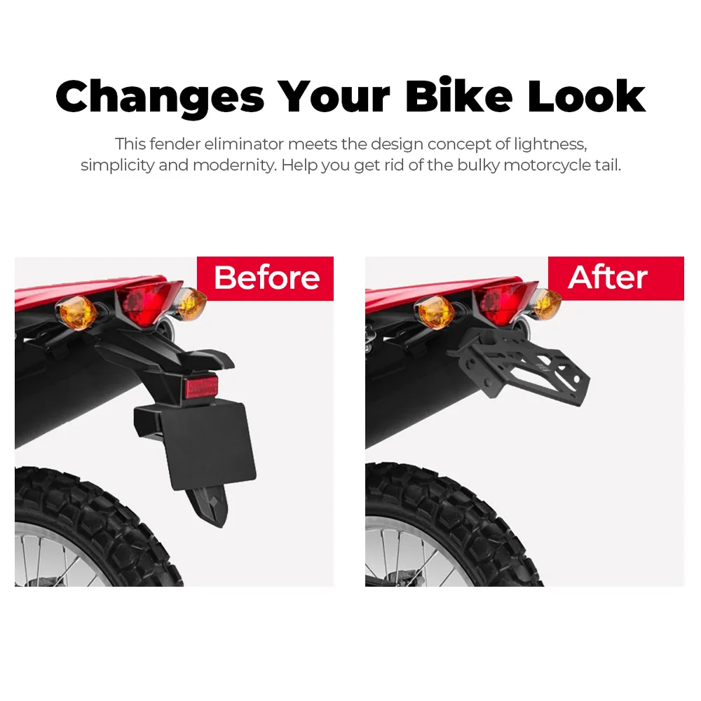 혼다 CRF300L ABS 랠리 300LS 2021-2024 오토바이 번호판 패널 CRF 300L LS 번호판 홀더 브래킷 모토 액세서리