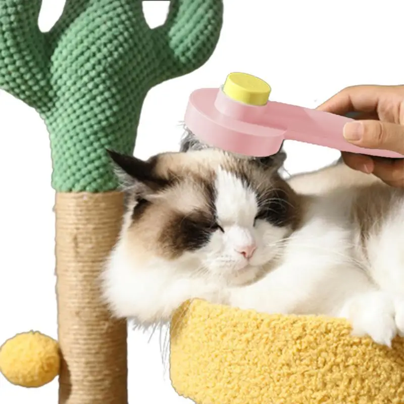 

Cat Dog Shedding Brush Pet Grooming Comb With Dense Steel Pins Dog Messager Remove Floating Hair Puppy Kitten Grooming Supply