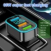 SEAMETAL 66W Quick Charge Car Phone Charger PD+QC3.0 3-Ports Super Charging Cigarette Lighter Adapter for iPhone Xiaomi Samsung 3