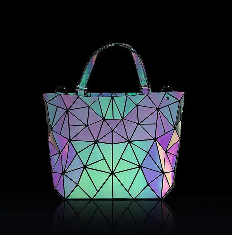 Trīsdaļīgs ģeometriskas sieviešu rokassomiņas komplekts 2024. gada jaunā vasaras mirdzuma daudzpusīgā soma uz viena pleca_voghion.com