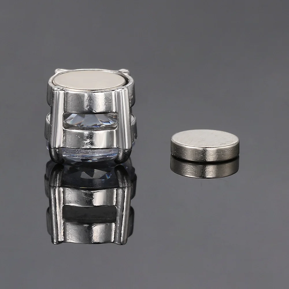 Magnetic Earrings Clip Non Piercing for Women Men Stainless Steel Zircon Ear Stud