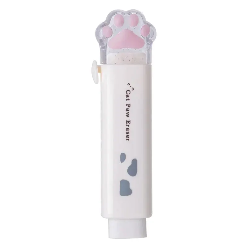 Stationery Set 4pcs Cat Paw Utility Knife Correction Tape Rubber Eraser Ruler Cute Kawaii Cartoon Office School Supplies