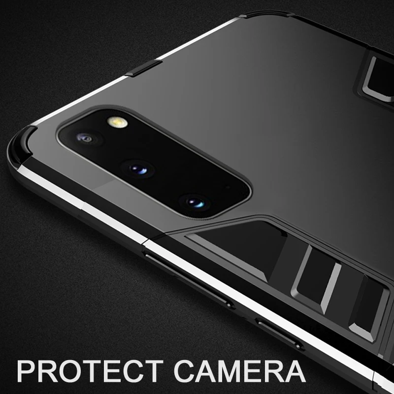Kickstand Case for Samsung Galaxy S20 S20+ ULTRA PLUS S21 S10 S9 Note 20 10 9 8 Holder Cases Shockproof Stand Hard Back Cover 5