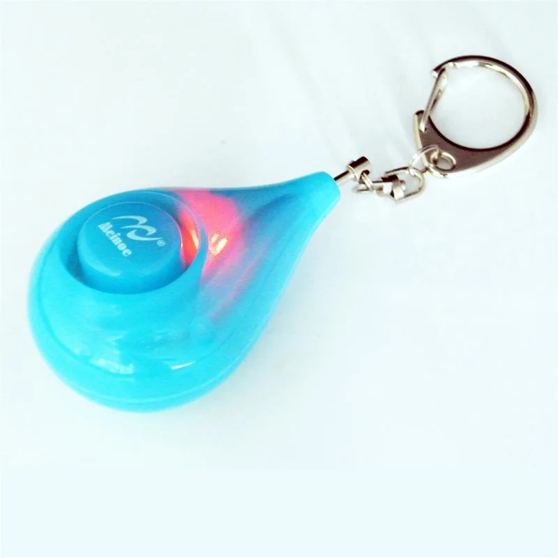 Portable Personal Alarm Water Drop Type Women's Anti-robbery Device Security Key Chain with Red Flashing Light Emergency Alert
