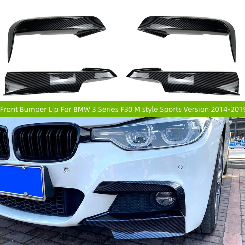 

Front Bumper Side Splitter Spoiler Kit Fog Lamp Cover For BMW F30 F31 F35 320i 328i 330i 335i 340i 316d 318d M Sport 2012-2019