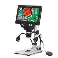 G1200 7-Inch Digital Microscope 1200x Continuous Zoom HD 12MP Industry Microscope Adjustable Stand Built-in Battery Magnifier 1