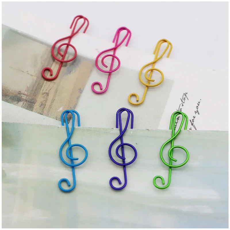10/20개 컬러 음표 종이 클립 |   다양한 색상, 문서 정리용 음표 표시기, 독서 폴더