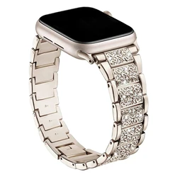 Women's Diamond Strap Stainless Steel Bracelet for 46 - 44 - 45 - 49mm 42mm (Starlight)