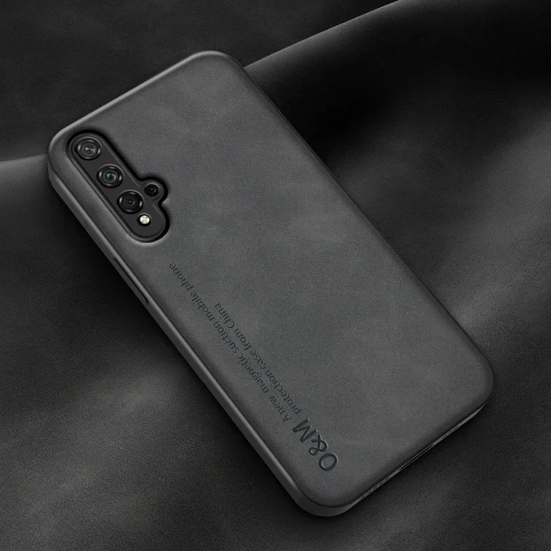 Premium Magnetic Leather Phone Case with Silicone Lining - Luxury Protective Cover