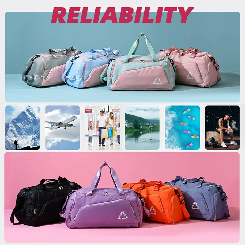 3 IN 1 Multifunctional Waterproof Weekender Overnight Short Trip Yoga Gym Backpack Duffel Travel Bag Independent Shoe Warehouse