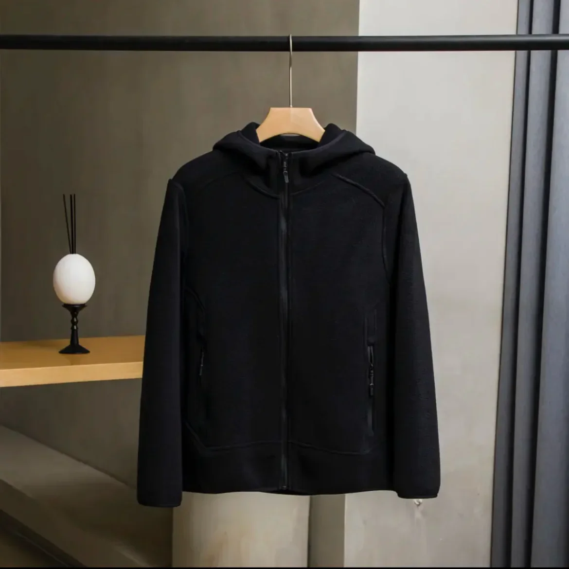 남성용 플리스 스웨터 재킷, 미국 트렌디 브랜드, 루즈 가디건, 두꺼운 후드 재킷, 가을 신상