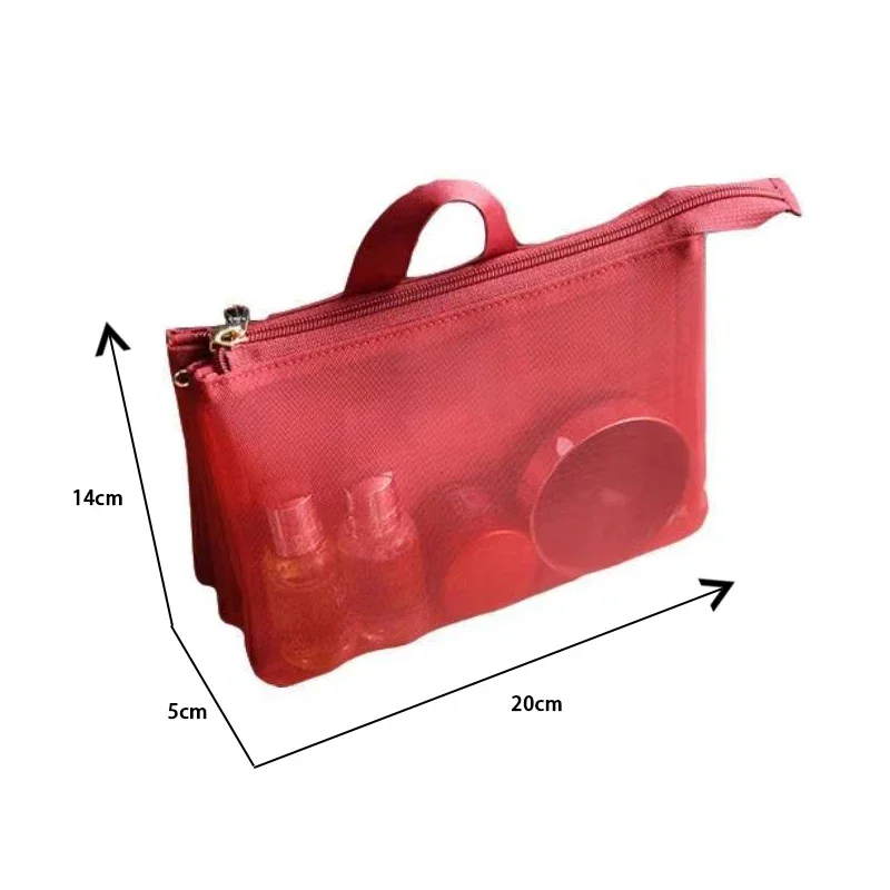 Large Capacity Cosmetic Bags Skin Care Product Lipstick Toiletry Makeup Organizer Case Mesh 3 Layer Travel Washing Storage Bags 6