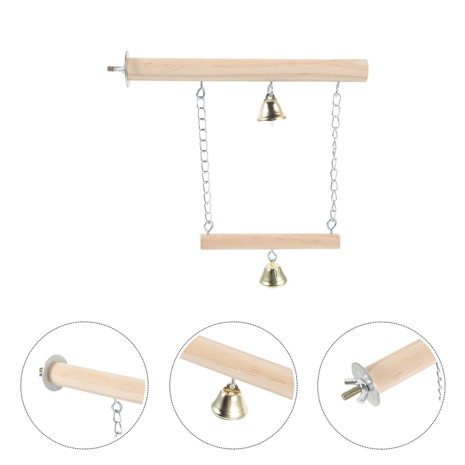 

Parrot Swing Bird Parakeet Cage Accessories Perch Cockatiel Toys For Wooden Parakeets