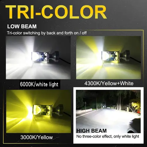 TCYATO  Y6D Lens H4 LED Headlight Universal 12V Car Light Far Integrated Headlight of Y7 Type Universal Bulb Car Motorcycl - Image 6