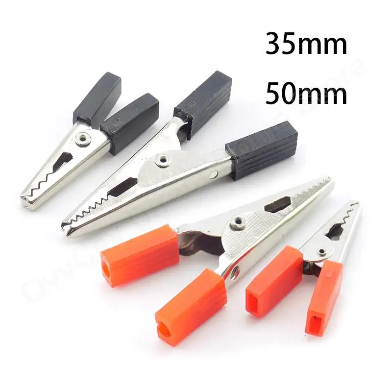 Alligator Clips Crocodile Terminal Test Electrical Battery Crocodile Clamp 35mm 50mm 10pcs Red Black