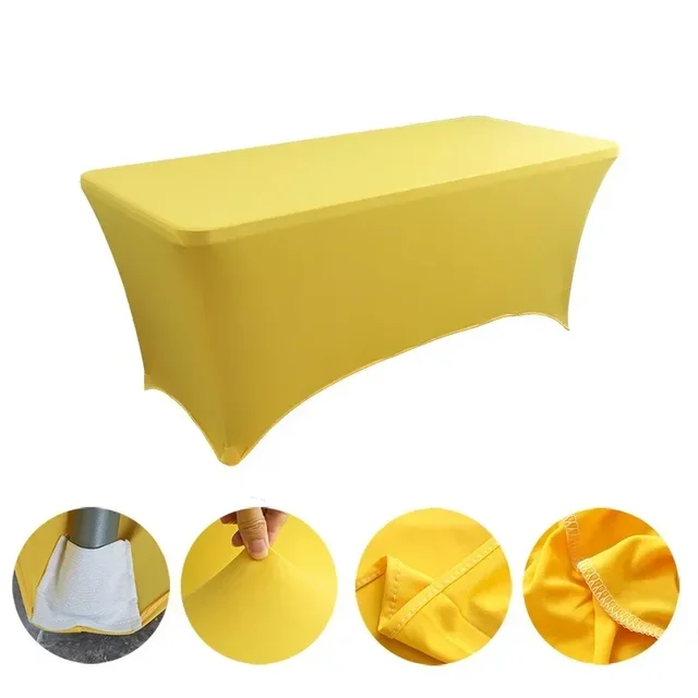 Nappe en élasthanne de 6 pieds, 8 pieds, très extensible, pour mariage, hôtel, anniversaire, 4 pieds, 5 pieds, 6 pieds, 8 pieds, nappe pliante pour Cocktail 5