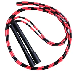 Enhanced Bamboo Beaded Jump Rope for Adults - Professional Fitness and Weight Loss Tool (Red black)