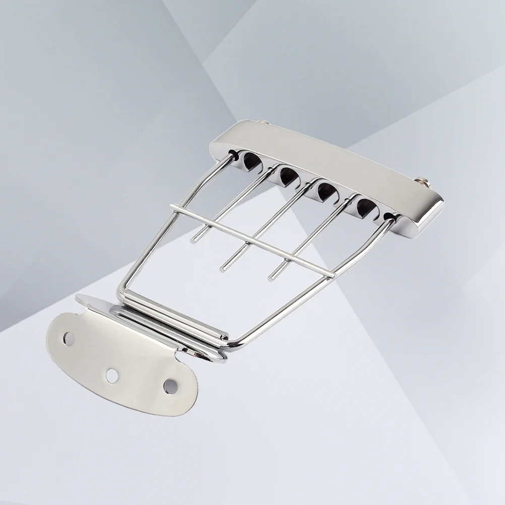 

Chrome Plated Trapeze Tailpiece Adjustable Guitar Tailpiec Bridge with Screws for Archtop Jazz Bass Guitar 15mm Spacing