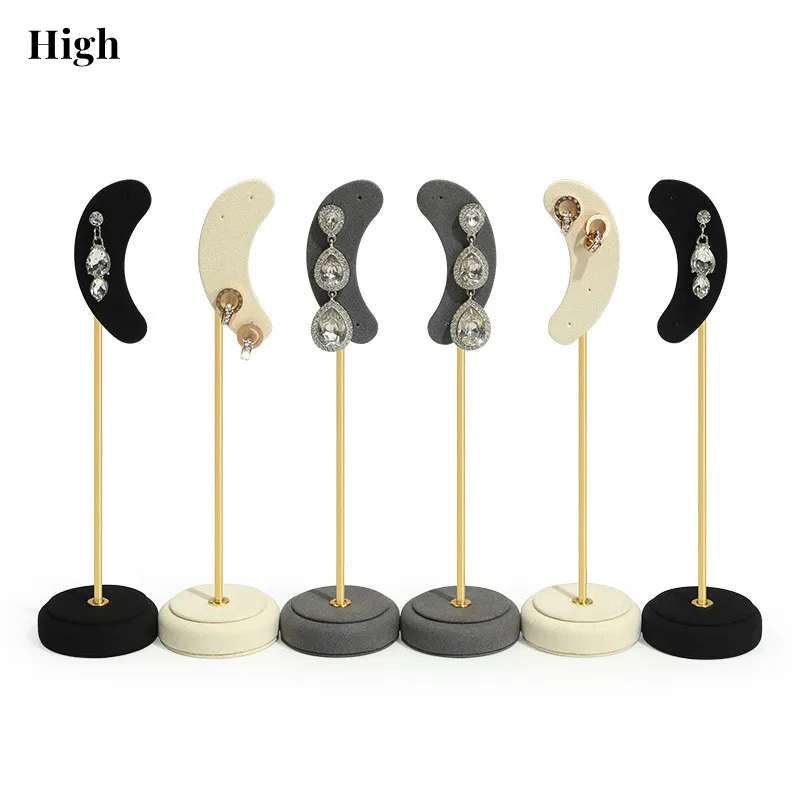 Fashion Ear-Shaped Flannel Earring Holder Stand for Earring Studs Stand for Girl