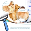 Pet Grooming Brush Comb,Dual-Sided Professional Deshedding Brush for Cats and Dogs ,Pet Brush for Removing Tangles and Knots 5