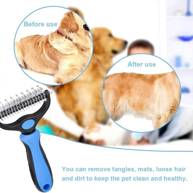 Pet Grooming Brush Comb,Dual-Sided Professional Deshedding Brush for Cats and Dogs ,Pet Brush for Removing Tangles and Knots 5