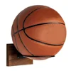 Ball Stand Holder for Basketball Wall Mount Football Display Stand Wood & Metal Storage Rack for Volleyball Softball Scarves 1