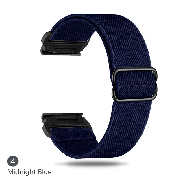 Elastic Woven Nylon Watch Strap - Available in 20, 22, and 26 mm Widths