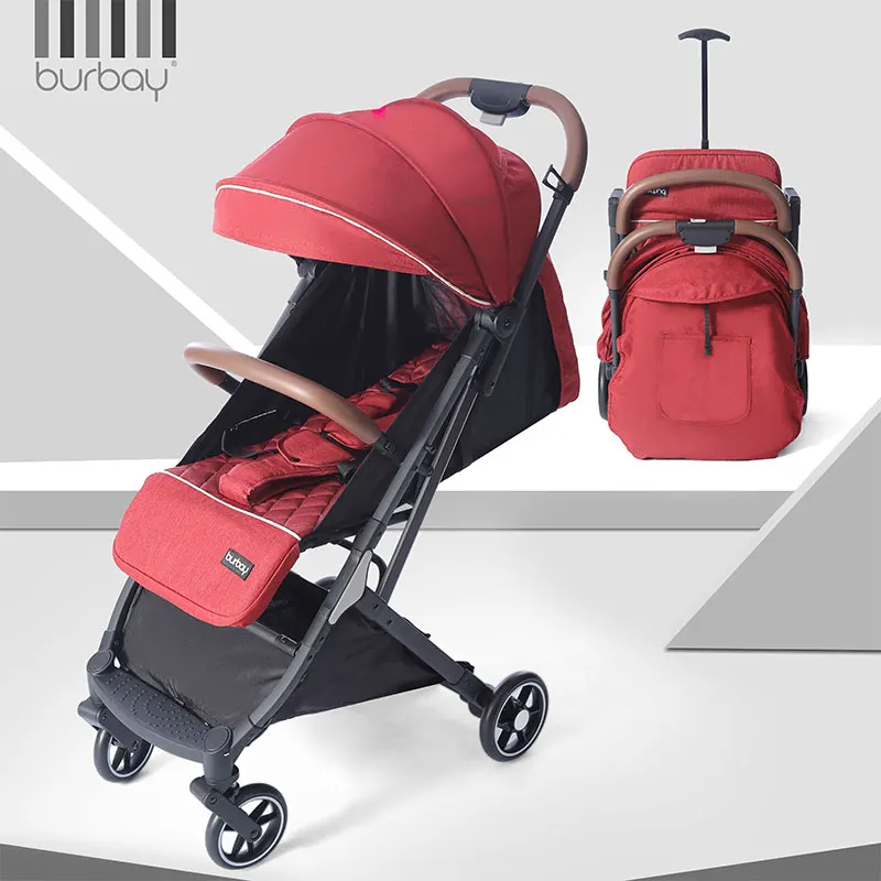 Burbay 1 Button To Collect Light Weight And Easy Fold Baby Stroller X6