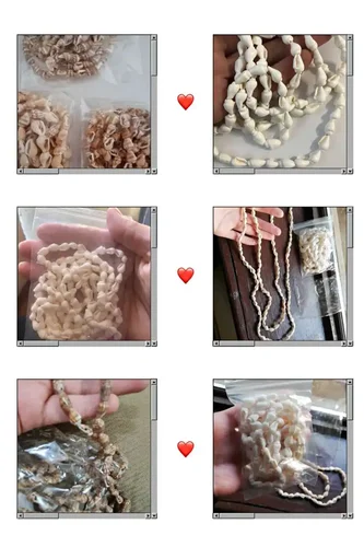 천연 쉘 목걸이, 80cm 길이, 흰색 달팽이 모양 쉘 비즈, 쥬얼리 제작 DIY 목걸이 팔찌 액세서리, 크기 5-6mm 2
