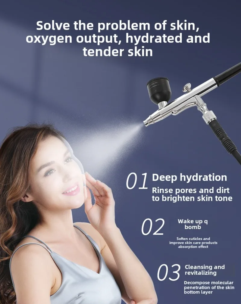 High Pressure Oxygen Injection Device Hydrating The Face, Introducing Essence, Nano Spray, Beauty Salon Household Appliance