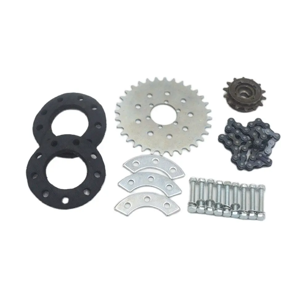 Pignone Motore Catena Ruota Ruota Posteriore Bici Ruota 32T Pignone Per Kit Motore Di Trasmissione A Sinistra 16T Adattatore Ruota Libera Per Motore M