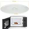Microwave Plate Spare Microwave Dish Durable Universal Microwave Turntable Glass Plate Round Replacement Plate 2