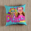 Kids Diana And Roma Show Soft Pillow Case Red Cloud Action Figures Square Pillow Covers Cushion Sofa Decor Cover Toys Gift 2