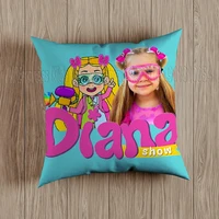 Kids Diana And Roma Show Soft Pillow Case Red Cloud Action Figures Square Pillow Covers Cushion Sofa Decor Cover Toys Gift 2