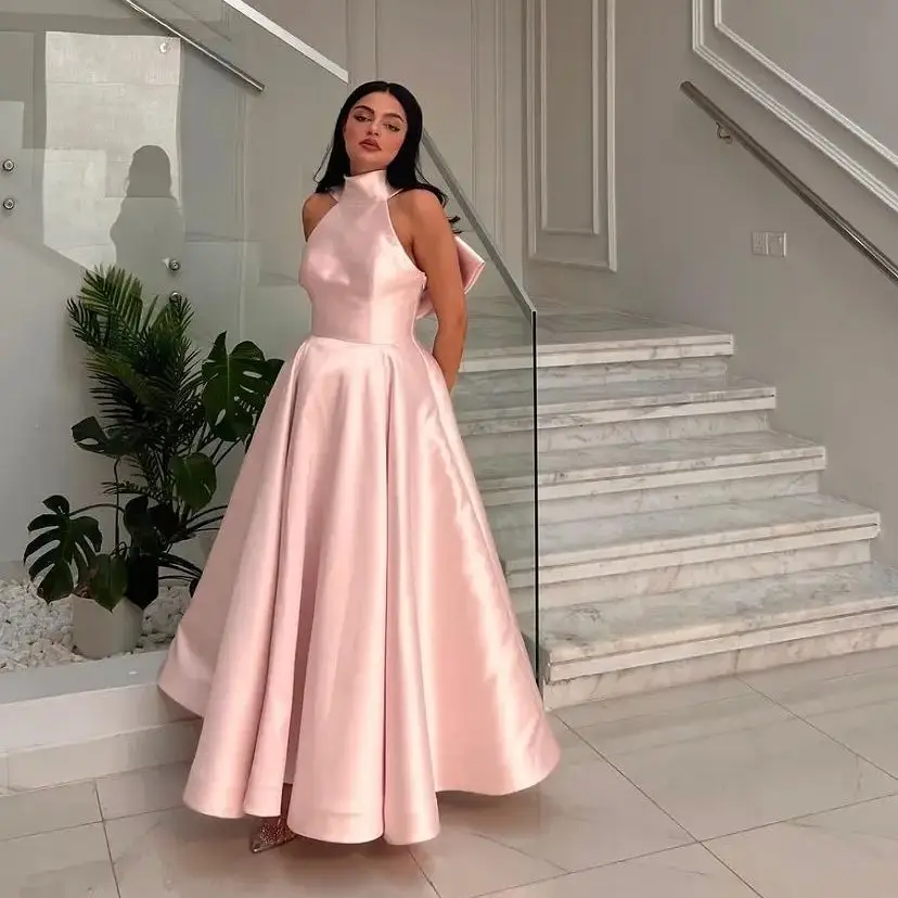 

Formal Occasion Dresses Pink Luxury Evening Dress A-Line Prom Dresses Strapless 2023 Saudi Arabia Women's Request Party Wedding