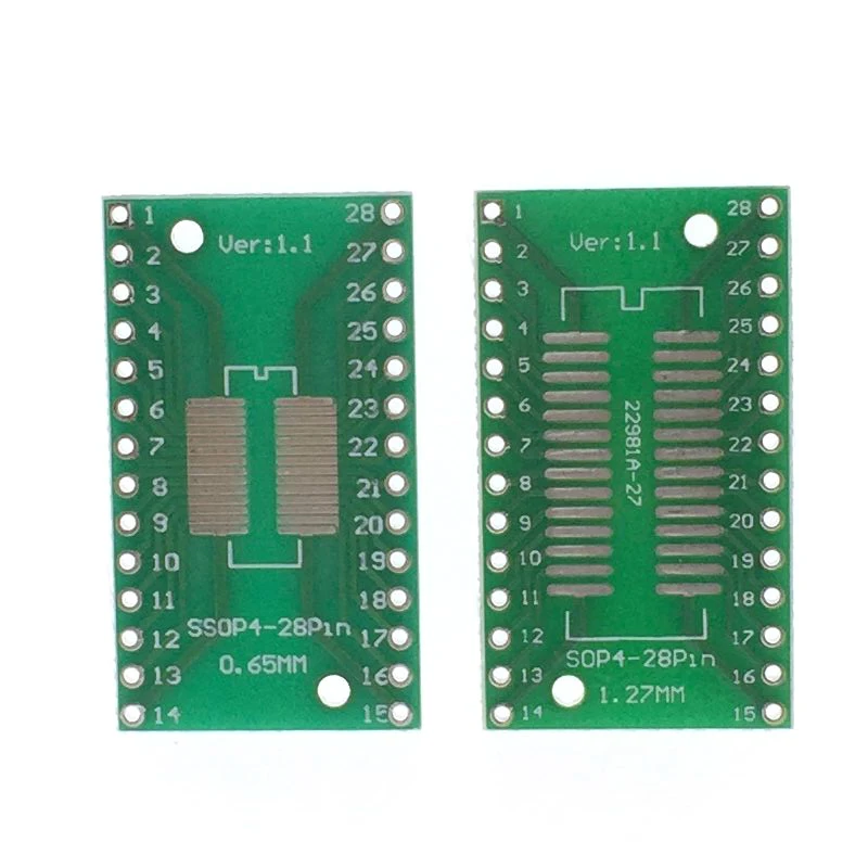 100pcs Transfer  DIP Pin Board Pitch Adapter TSSOP28 SSOP28 SOP28 To DIP28 5pcs fqfp tqfp 32 44 64 80 100 lqfp to dip transfer board dip pin board pitch adapter