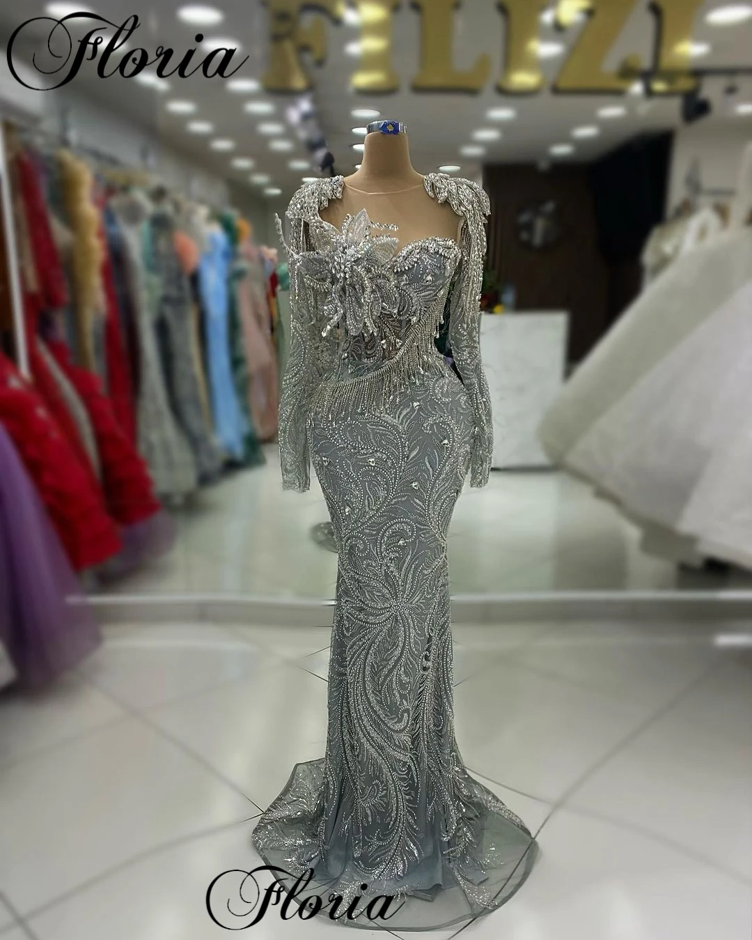 

Серые Вечерние платья Ближнего Востока с кристаллами платья с длинным рукавом для торжественных случаев платья для женщин модельные платья с красной ковровой дорожкой